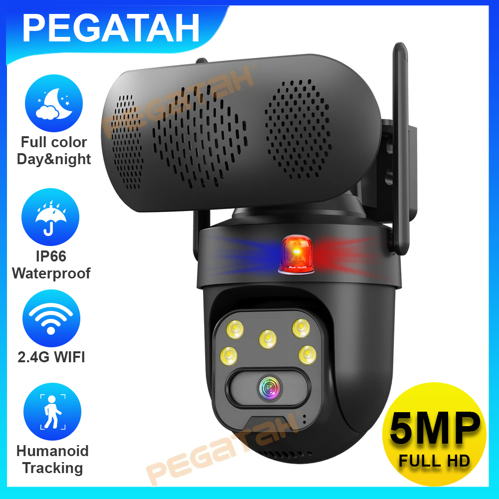 Audiovision Music Player - กล้อง IP 5MP สำหรับภายนอกอาคาร 2.4G WiFi