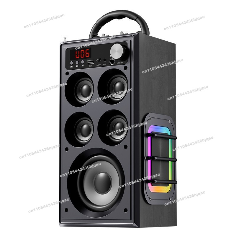 Audio Music Songs - ลำโพงบลูทูธไร้สายสำหรับใช้ในบ้าน ระดับมืออาชีพ สำหรับร้องคาราโอเกะ ใช้งานกลางแจ้ง เต้นรำ พร้อมซับวูฟเฟอร์เสียงดัง