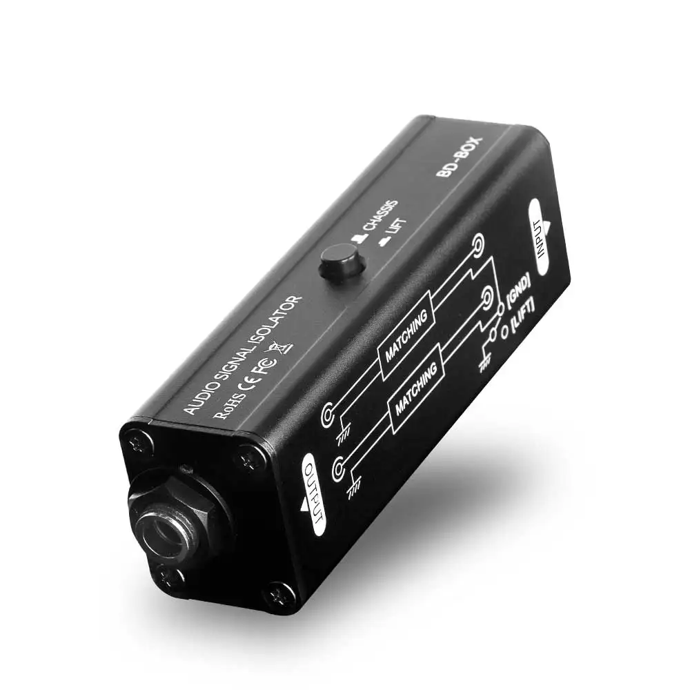 Audio Music Isolator - ตัวแยกสัญญาณเสียงแบบพกพา 6.35 มม. AUX Ground Loop