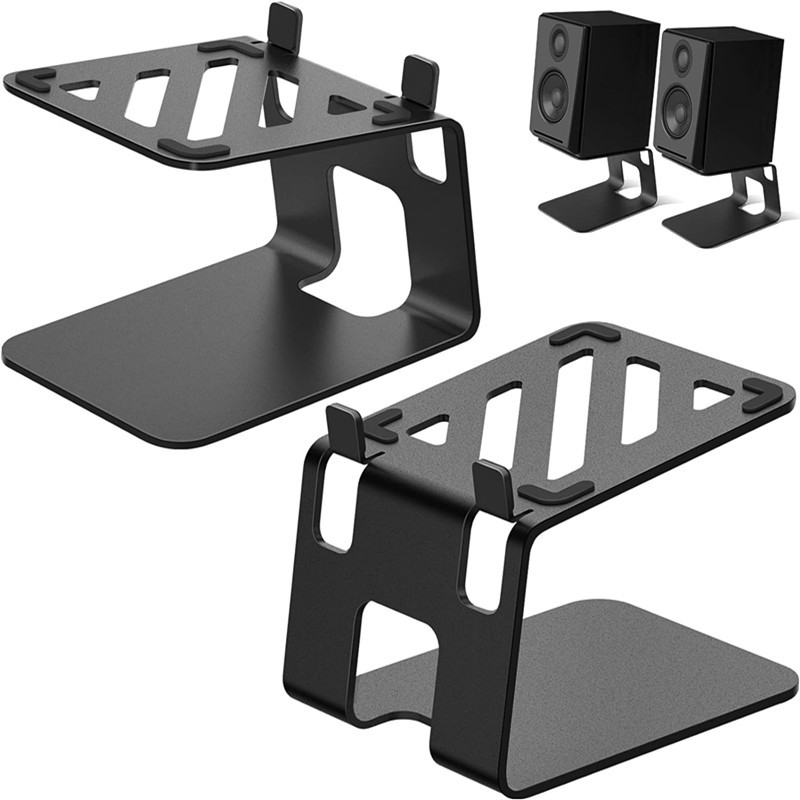 Studio Monitor Speaker - ขาตั้งลำโพงตั้งโต๊ะ 2 ชิ้น สำหรับลำโพงมอนิเตอร์สตูดิโอ ลำโพงบุ๊คเชลฟ ขาตั้งยกสำหรับลำโพงบุ๊คเชลฟขนาดเล็ก