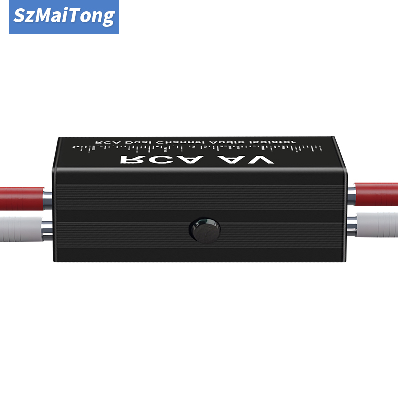 Audio Music Isolator - อุปกรณ์แยกสัญญาณเสียงแบบ 2CH RCA ระดับมืออาชีพ, ตัวกรองสัญญาณรบกวนแบบพกพาสำหรับเครื่องดนตรีและระบบสเตอริโอภายในบ้าน