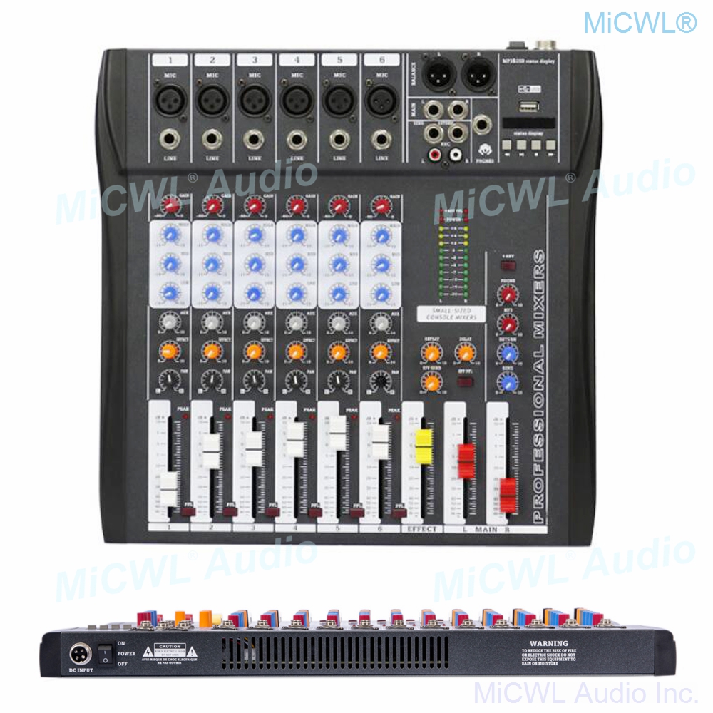 Audio Music To Mp3 - เครื่องผสมเสียง MiCWL 6 ช่องบลูทูธเพลง USB High