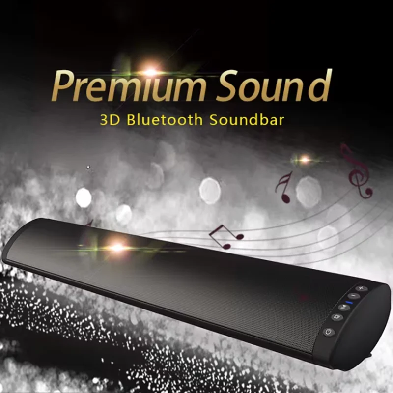 Audio Music Center - ระบบโฮมเธียเตอร์บลูทูธลำโพงซาวด์บาร์คอมพิวเตอร์ไร้สายซาวด์บาร์3D เซอร์ราวด์ศูนย์ดนตรีพร้อมวิทยุ FM RCA