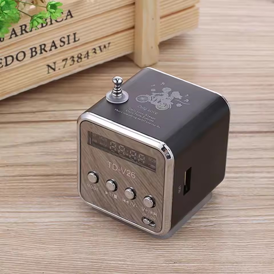 Audio Music Center - ลำโพงบลูทูธไร้สาย วิทยุ FM แบบพกพา เครื่องเล่น MP3