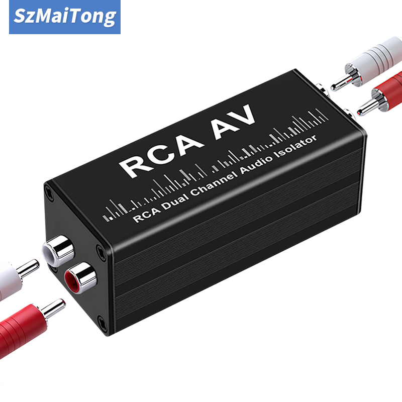 Audio Music Isolator - ตัวแยกสัญญาณเสียงประสิทธิภาพสูง 2 ช่องสัญญาณ RCA ตัวกรองสัญญาณรบกวนแบบพกพาสำหรับการใช้งานด้านดนตรีระดับมืออาชีพ