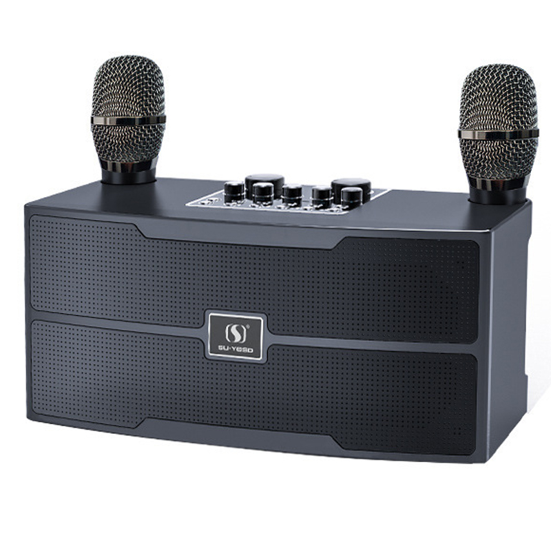 Audio X Music - ไมโครโฟนไร้สายแบบพกพา120วัตต์ลำโพงบลูทูธเสียงสำหรับงานปาร์ตี้ครอบครัวคาราโอเกะซับวูฟเฟอร์ Boombox caixa de SOM Ys-201