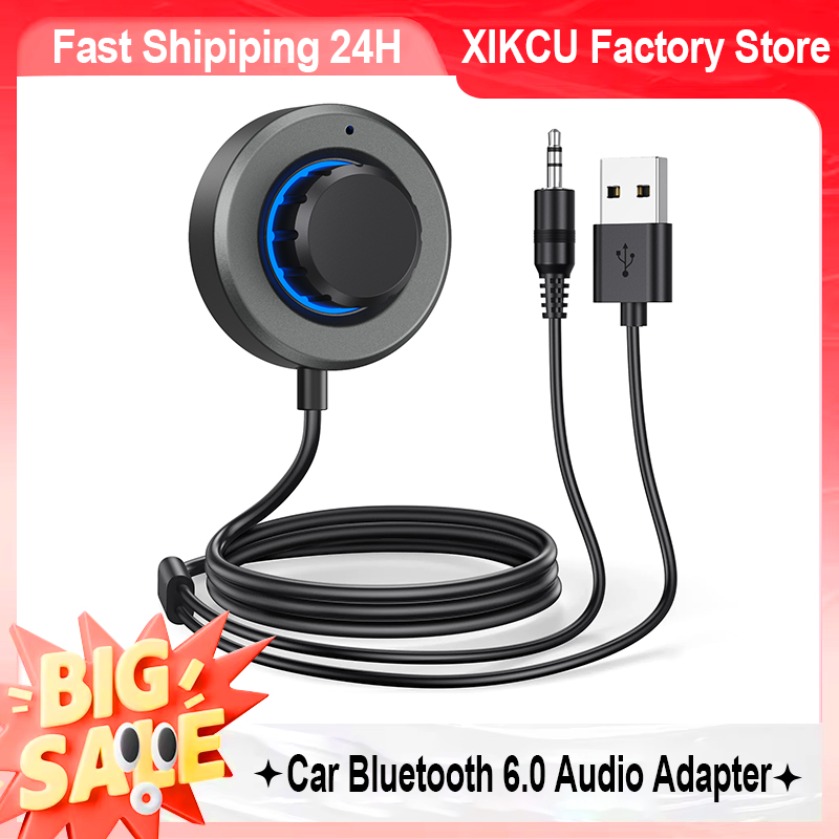 Audio Music Songs - ตัวรับสัญญาณบลูทูธ 6.0 ปุ่มควบคุมแบบหมุนอเนกประสงค์ ปรับระดับเสียง สวิตช์เพลง เล่น