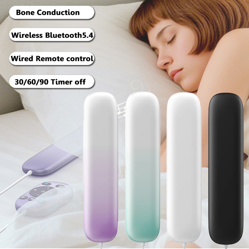 Audio Music Center - ลำโพงบลูทูธแบบนำเสียงผ่านกระดูก ควบคุมด้วยรีโมท วางใต้หมอน ช่วยการนอนหลับ เสียงไวท์นอยซ์ เครื่องเล่นเพลง