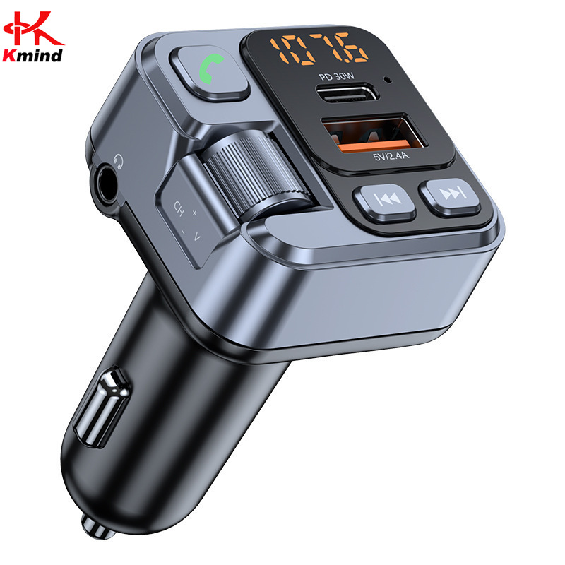 Audio Music To Mp3 - KMIND รถเครื่องส่งสัญญาณเพลงบลูทูธไฟแช็ก FM ชาร์จ PD30W 2.4A