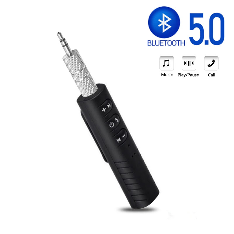 Audio Music To Mp3 - แจ็ค3.5มม. ตัวรับบลูทูธไร้สายอะแดปเตอร์5.0บลูทูธอะแดปเตอร์รับสัญญาณ AUX ไร้สายสำหรับหูฟังพีซีฟังเพลงลำโพง MP3
