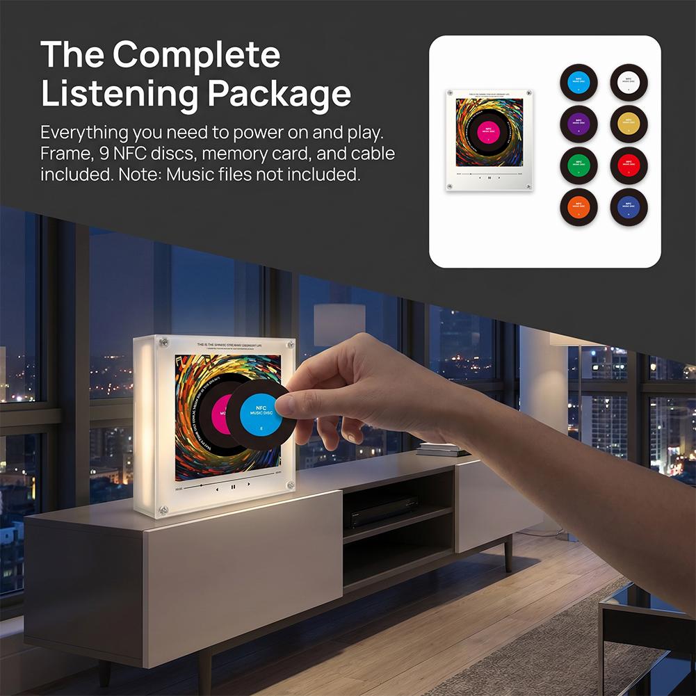 เครื่องเล่นเพลง NFC พร้อมไฟกลา - Audio Music Songs บทวิจารณ์และราคา