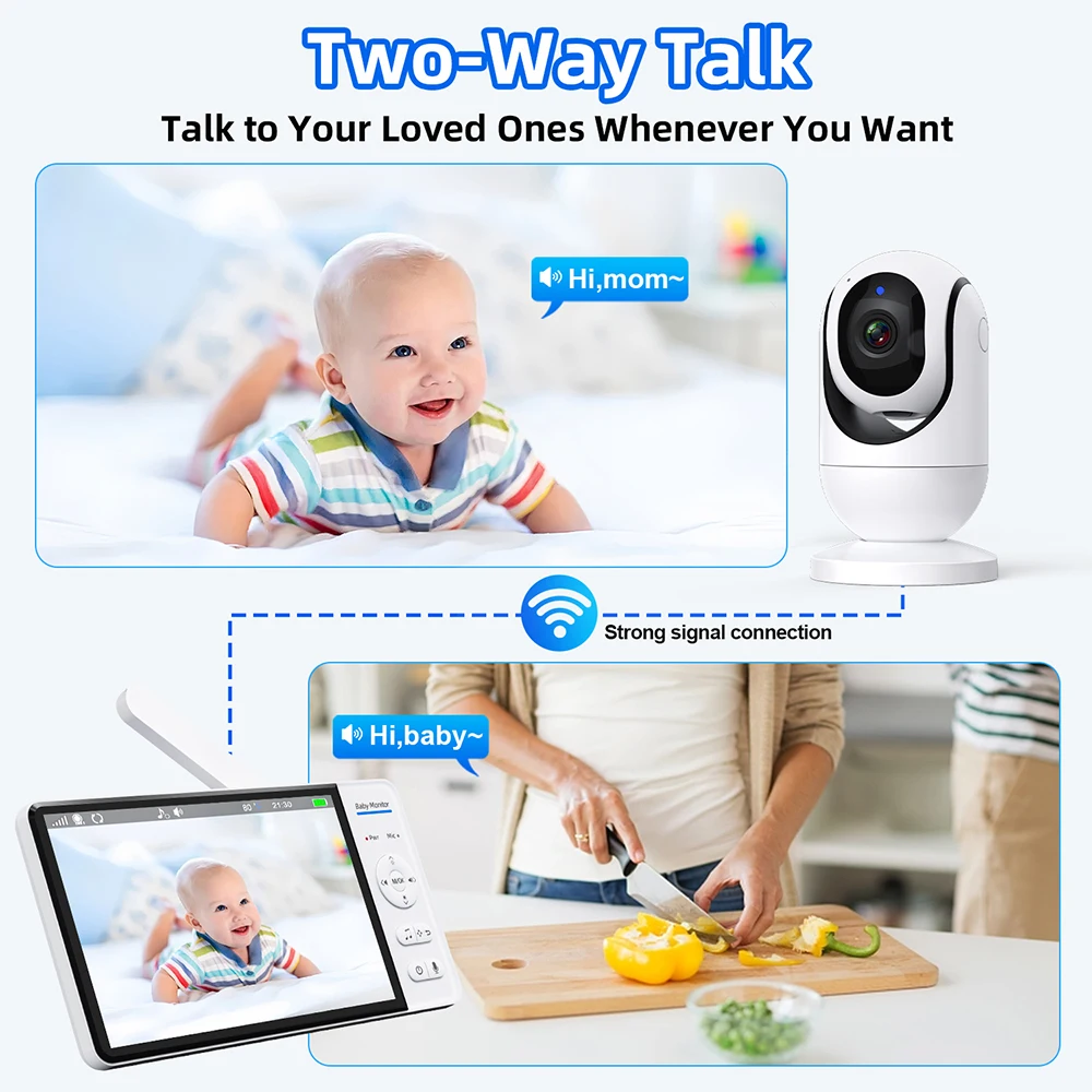 ไม่มี WiFi 7 นิ้ว Baby Monitor - Audio Music Video บทวิจารณ์และราคา