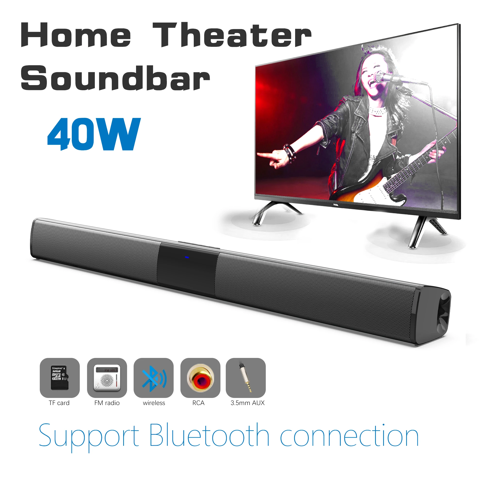 แถบเสียงพลังสูง40W สำหรับทีวีค - Audio Music Center บทวิจารณ์และราคา