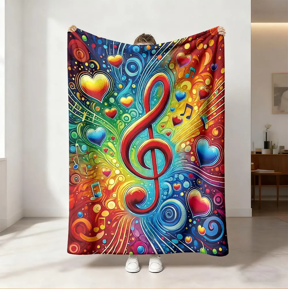ผ้าห่มลายโน้ตดนตรีสีรุ้งนีออนส - Audio Into Music Sheet บทวิจารณ์และราคา