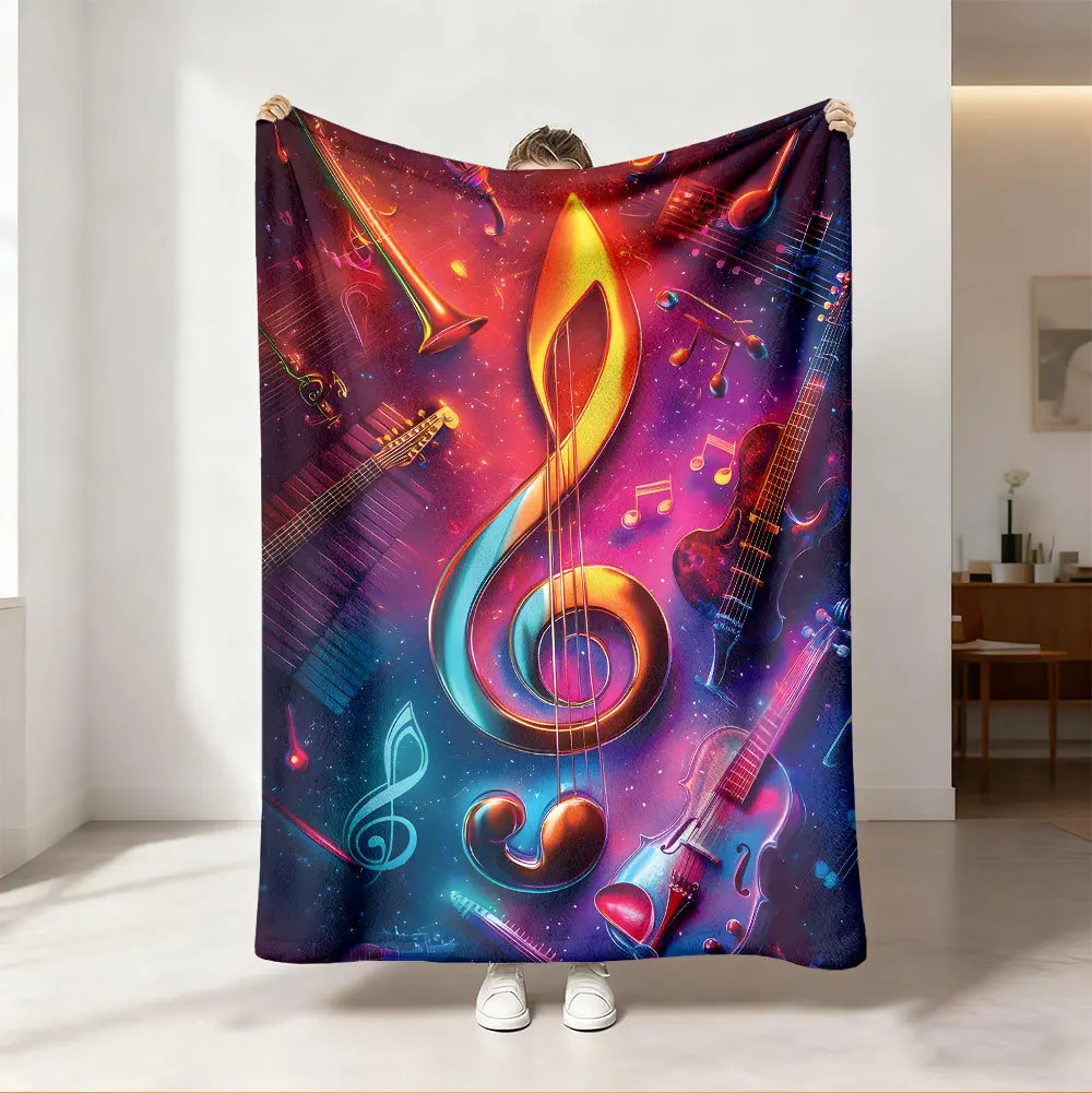 ผ้าห่มลายโน้ตดนตรีสีรุ้งนีออนส - Audio Into Music Sheet บทวิจารณ์และราคา