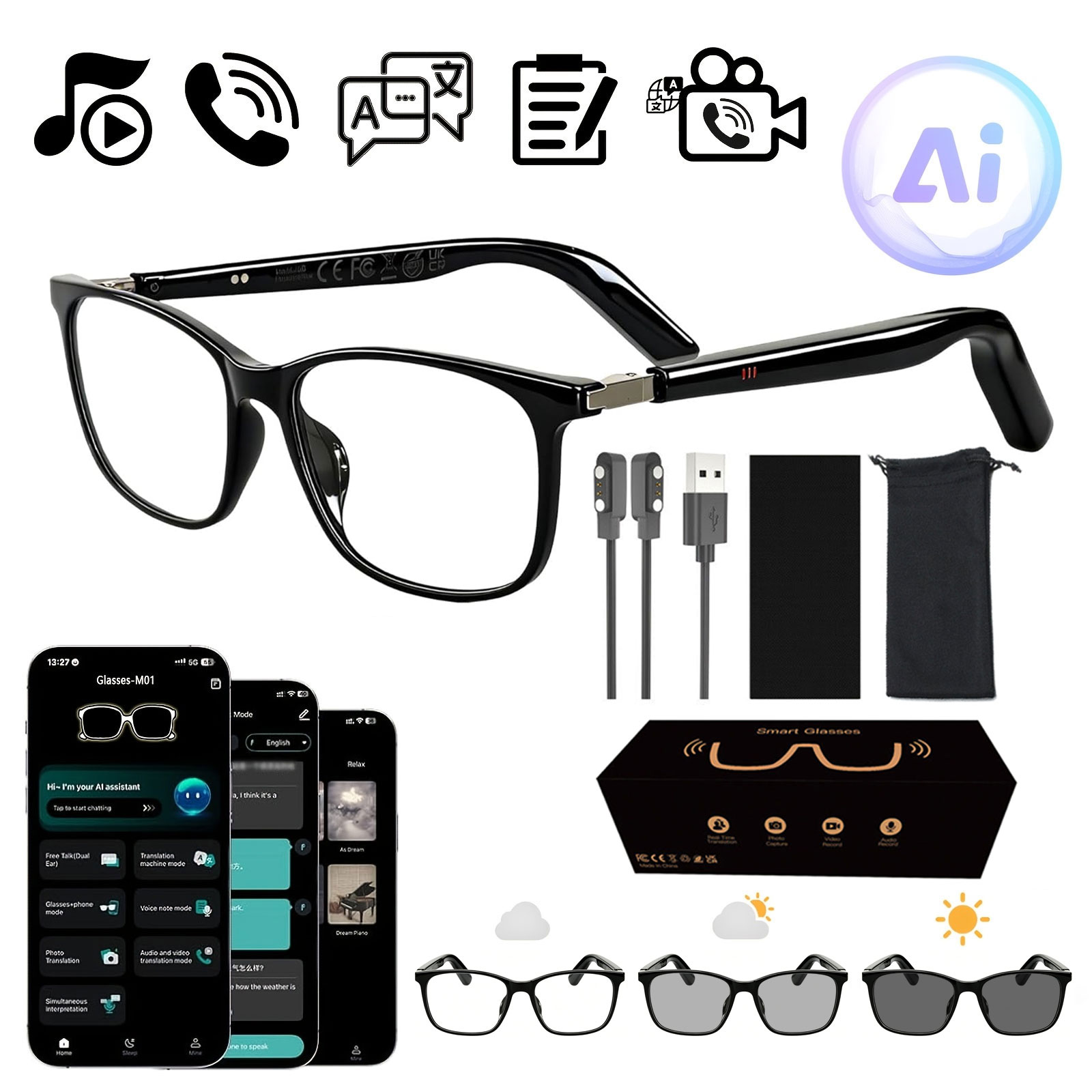 แว่นตาอัจฉริยะพร้อมระบบแปลภาษา - Audio Music Hifi บทวิจารณ์และราคา