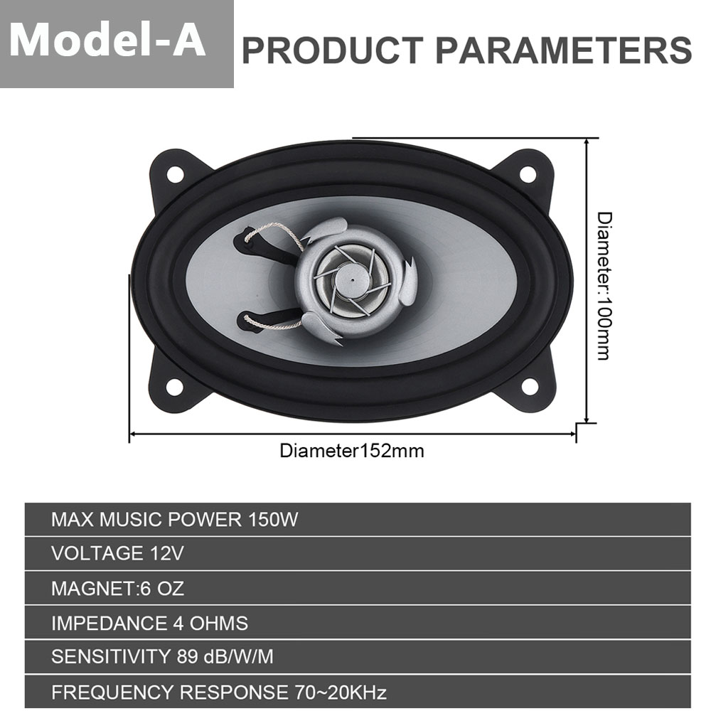 2ชิ้น4x6นิ้ว150W/280W ลำโพงรถย - Audio X Music บทวิจารณ์และราคา