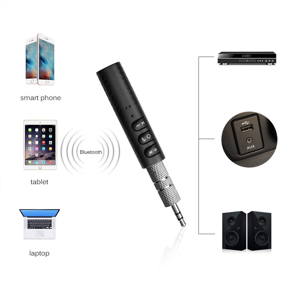 แจ็ค3.5มม. ตัวรับบลูทูธไร้สายอ - Audio Music To Mp3 บทวิจารณ์และราคา